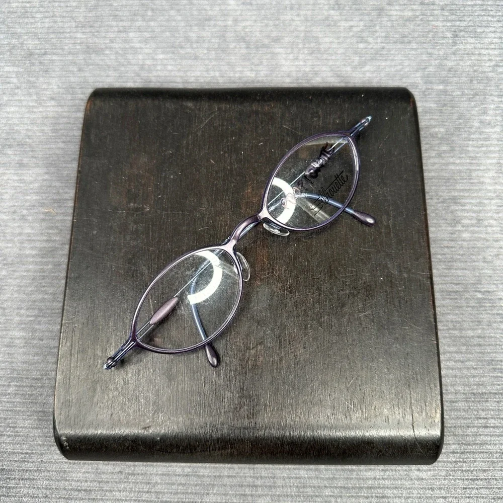 Silhouette SPX M 1946 Titanium Y2K Eyeglasses Purple Blue Oval Frames Austria